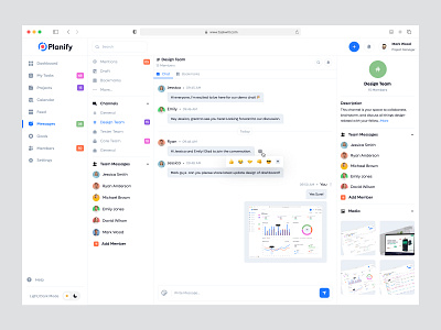 Project Chat UI Design 💬 app design chat ui dashboard dashboard ui design discussion kanban view messages mobile chat project chat project management saas ui saas ui design saas webapp task ui design ui ui design ux ux design web chat