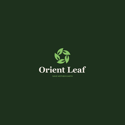 Orient Leaf Logo branding clean design graphic design logo minimal vector