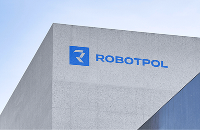 ROBOTPOL logo automatic industrial industry logo robot robotic signage