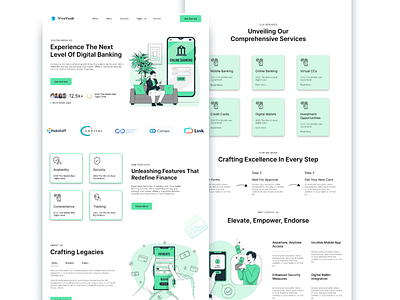 Vivavault- Digital banking landing page branding creative webdesign daily webdesign design freelancer webdesign illustration landing page logo ui uiux webdesigninspo