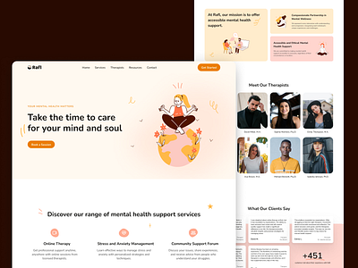 Mental Health Support health landing mental health ui uiux web