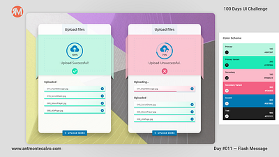 Day #011 - Flash Message | 100 Days UI Challenge daily 100 dailyui dailyuichallenge design flash message graphic design interface design ui ui design user experience visual design