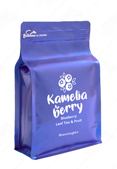 pouch packaging design . blueberry branding design graphic design logo packaging packaging design photoshop pouch print design