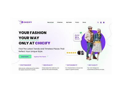 Hero Section - CHICIFY branding fun graphic design logo socialmedia ui