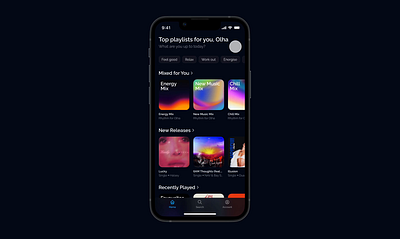 Mobile Music Listening App: Rhythm mobile design ui ux