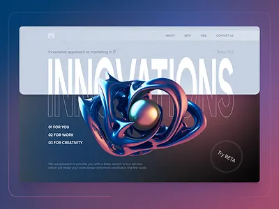 Creative Inspiration | Website Landing page design graphic design illustration landing ui ux web
