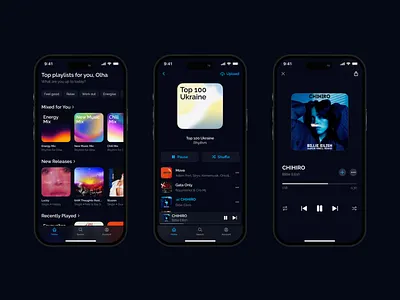 Mobile Music Listening App: Rhythm mobil mobile design ui ux