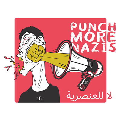 Punch More Nazis design flat graphic design illustration minimal political political art women illustrators