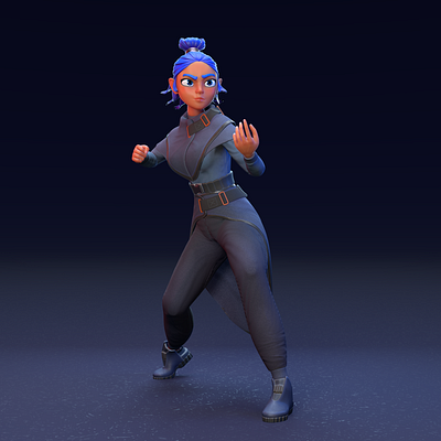 Character Design and Build 3d blender character concept game art punch