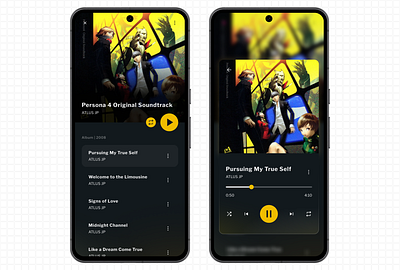 #DailyUI | Day 9 | Music Player app daily ui glassmorph graphic design minimal mobile design music player persona persona 4 ui ui ux ux