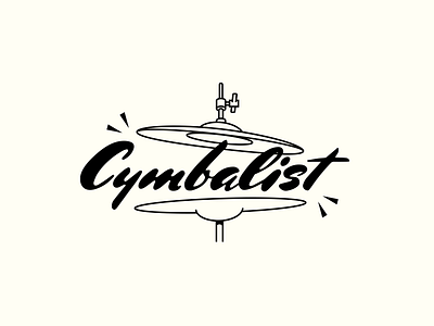 Cymbalist branding drums graphic design high hat logo rock and roll