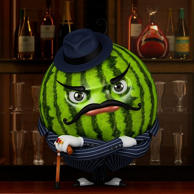 A Watermelon as a slot symbol for the 3d slot "Fruit-o-mania" 3d character 3d game 3d slot 3d symbol fruit slot fruit symbol gambling game art game design game graphics graphic design slot art slot character slot design slot gaphics watermelon watermelon 3d