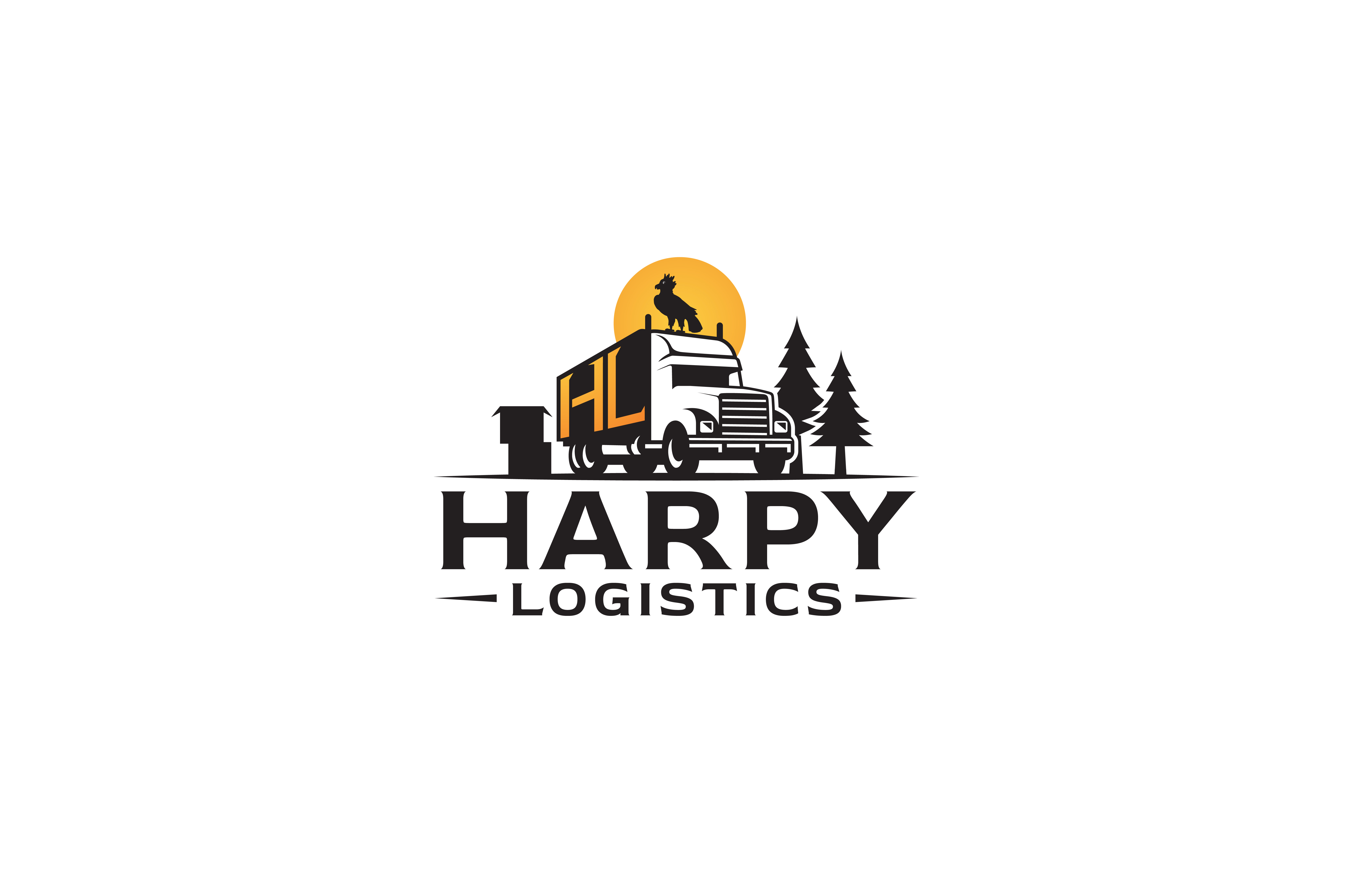 CUSTOM LOGO - HARPY LOGISTICS branding creative logo custom logo graphic design logistics logo logo design professional logo truck