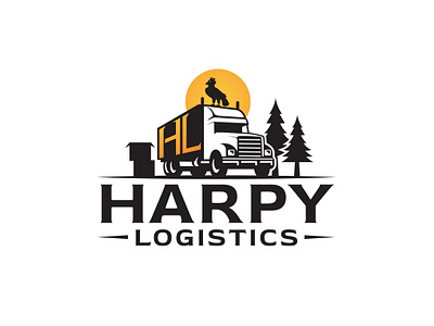 CUSTOM LOGO - HARPY LOGISTICS branding creative logo custom logo graphic design logistics logo logo design professional logo truck