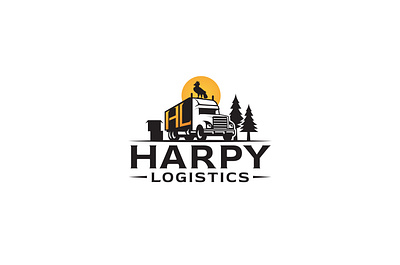 CUSTOM LOGO - HARPY LOGISTICS branding creative logo custom logo graphic design logistics logo logo design professional logo truck