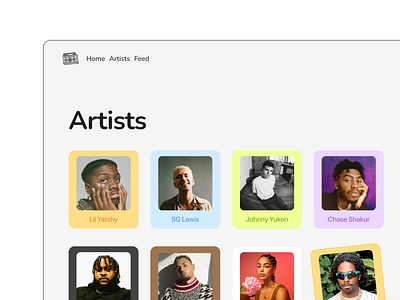 Melo - Artists Screen design figma graphic design software ui ux