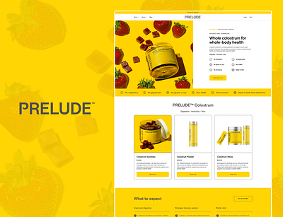 Prelude Website Redesign ecommerce landing page mobile design responsive design shopify ui ux web design