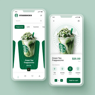 Starbucks App design figma mobile app mobile app design starbucks ui ui design uiux uiux design