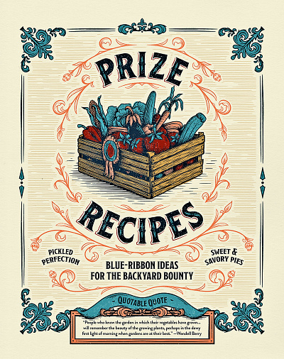 PRIZE RECIPES REFERENCE ILLUSTRATION + LETTERING