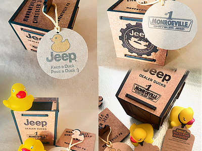 "Keep a Duck Pass a DuckTM" Jeep Client Experience Campaign 3d branding branding campaign fabrication branding campaign graphic design