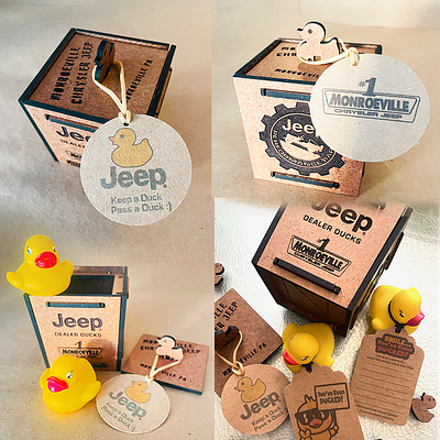 "Keep a Duck Pass a DuckTM" Jeep Client Experience Campaign 3d branding branding campaign fabrication branding campaign graphic design