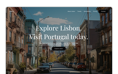 Visit Lisbon : Website Design agency website app best ui design design landingpagedesign lisbon omio portugal travel ui uiux website design