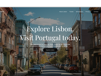 Visit Lisbon : Website Design agency website app best ui design design landingpagedesign lisbon omio portugal travel ui uiux website design