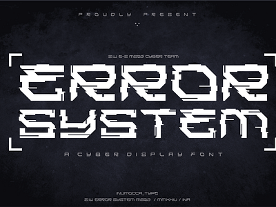 Error System branding design font graphic design inumocca logo typeface typography