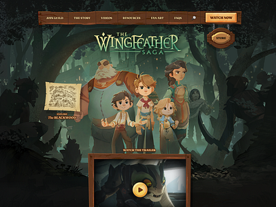 The Wingfeather Saga adobe photoshop angel studios art direction book series cinematic concept dark mode entertainment kids movie redesign tv series ui design ux design visual design web design