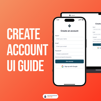 Create account UI guide app branding design graphic design illustration logo typography ui ux vector