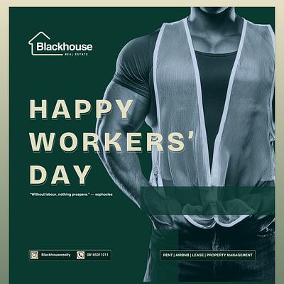 Workers' Day Social Media Flyer flyer graphics design minimalist poster