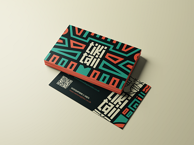 Tiki Tail business cards aztec branding business cards colour graphic design tiki