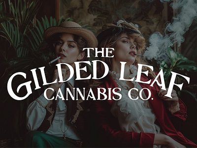 The Gilded Leaf Cannabis Co. Logo branding cannabis graphic design hand lettering handlettering identity design logo marijuana wordmark