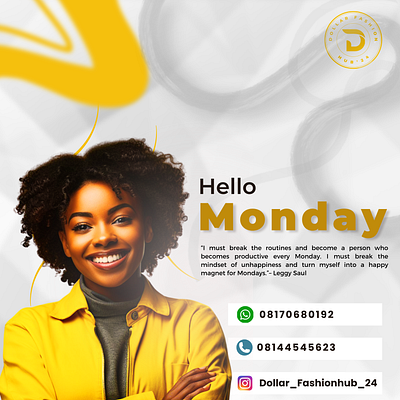 Hello Monday branding graphic design logo ui