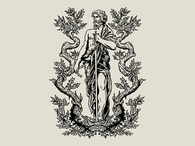 The Gilded Leaf Cannabis Co. God Illustration marijuana