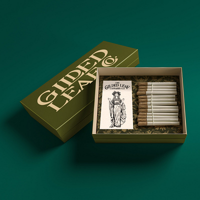 The Gilded Leaf Cannabis Co. Packaging Design marijuana