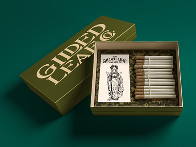 The Gilded Leaf Cannabis Co. Packaging Design marijuana