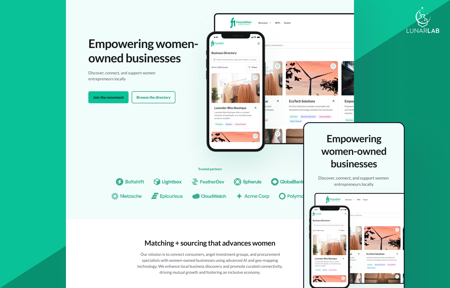FoundHer branding design logo ui ux uxdesign
