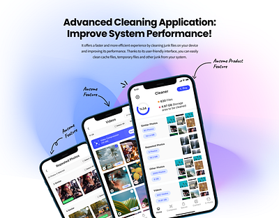 Cleaner App UI animation branding cleaner design figma figmadesign graphic design illustration logo ui vector