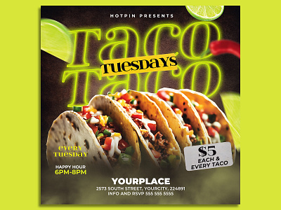 Taco Tuesday Flyer Template restaurant flyer