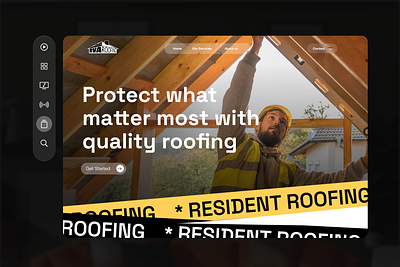 RVA Roofing - Web Landing Page delivery design illustration landing page logistics mobile mobile app parcel product design roof roofing rvf ui ui design ux design web design