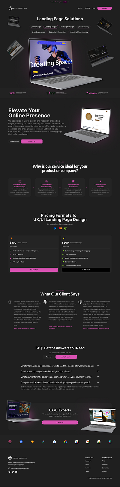 Landing Page landing page uxui