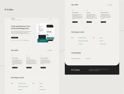 Developers.Cobre desktop figma landing portal productdesign ui webdesign