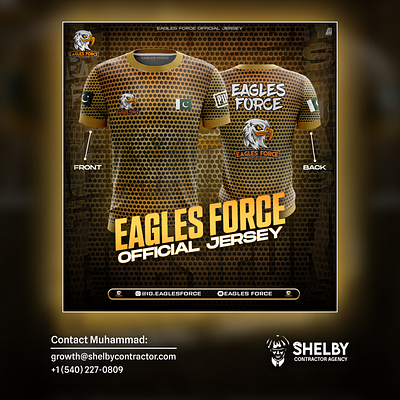 Jersey Design for Eagles Force Official branding design esports gaming graphic design illustration logo photoshop poster