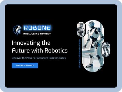 Robone - A robot making company landing page landing page design uiux design webdesign