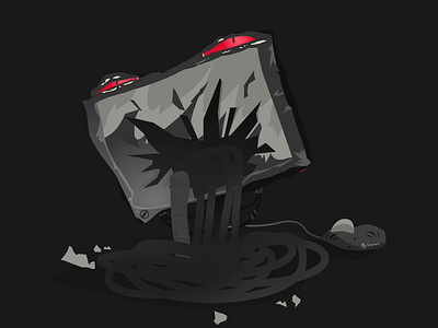 PC Monster 2danimation aftereffects animation cool dark design devilsdan illustration monster motiongraphics vector