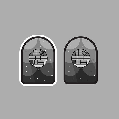 Death Star Badge adobe branding design graphic design illustration logo vector