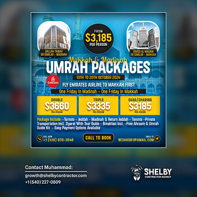 UMRAH Poster for Travel Agency of Canada | Makkah & Madinah branding design graphic design illustration logo photoshop poster