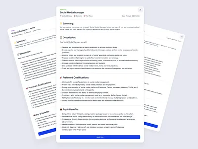 Job Description job ui web website