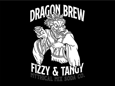 Mythical Mix Soda Co. Dragon Brew Apparel Design soda can